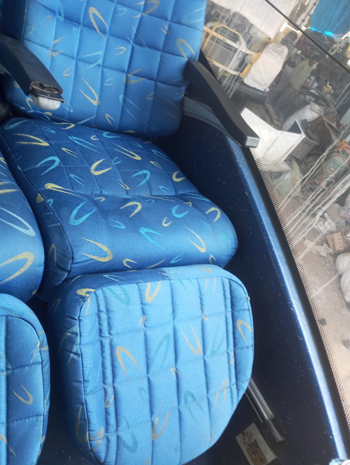 Tourist bus seat after   cleaning