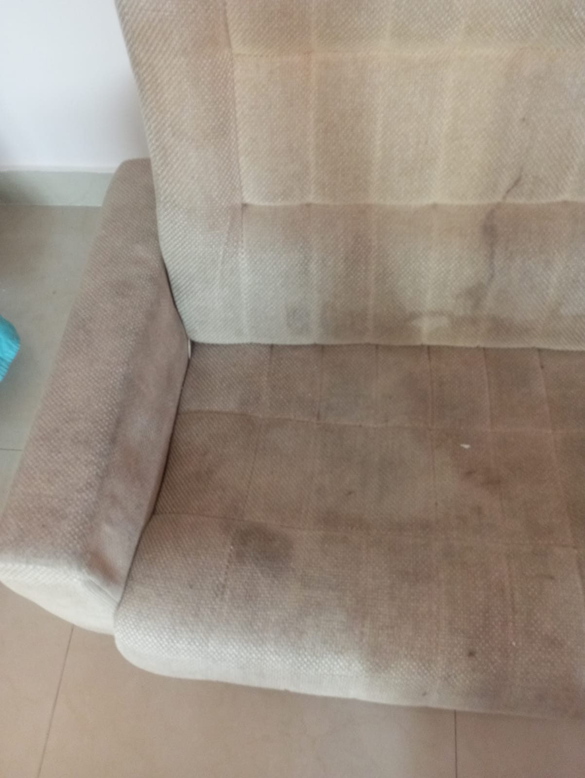 Upholstery before   cleaning